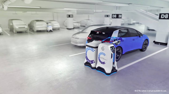 Volkswagen Develops V2X Powered Mobile Charging Robot ZigWheels