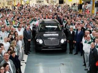 First Bentley Bentayga rolls off production line