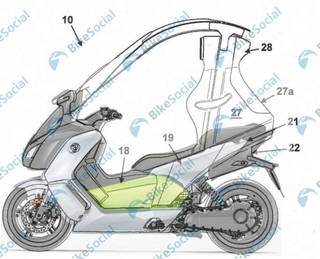 BMW Motorrad Working On A Roofed Electric Scooter