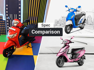 Hero Pleasure Plus 110 vs Honda Activa i vs TVS Scooty Zest: Spec Comparison