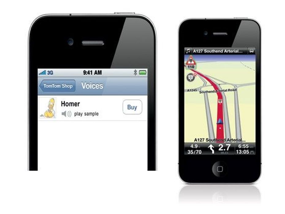 Homer Simpson debuts on TomTom App highlights
