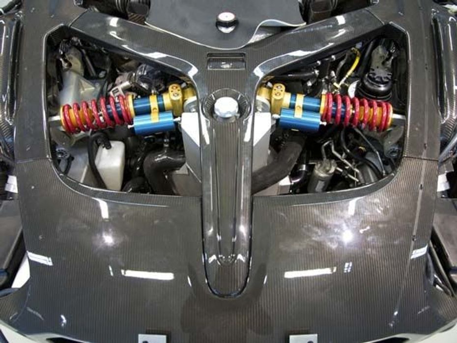 In-board, independent double wishbone suspensions have been employed fore and aft, for near-race-car dynamics