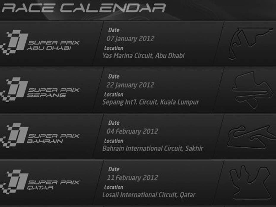 i1 Super Series 2011 preliminary race calendar