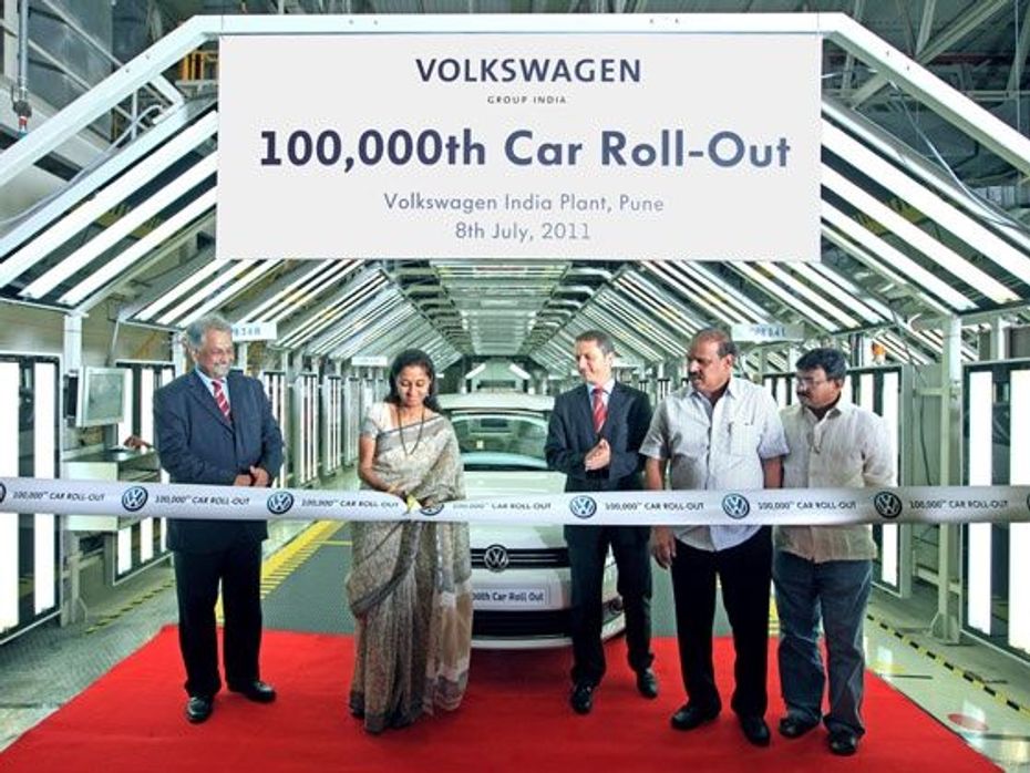Volkswagen India rolls-out its 100,000th car highlights