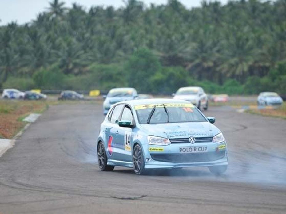 Slight drizzle and lots of braking made for a perfect race. In the picture, Oshan Kothadiya-finished 2nd in race 2