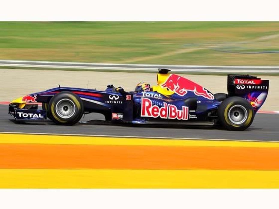 Redbull Racing Car at the Indian GP Circuit
