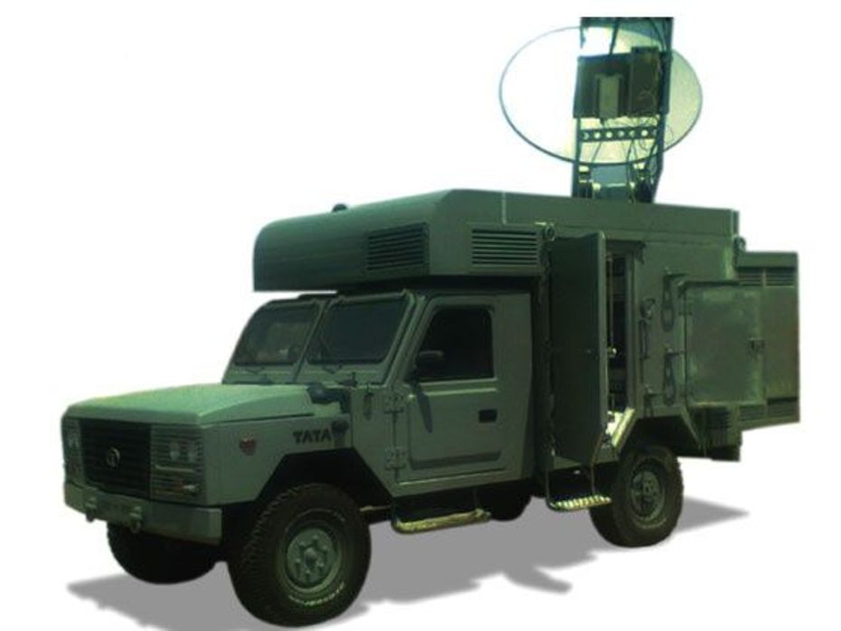 Tata motors mobile communication vehicle at 2012 Defexpo