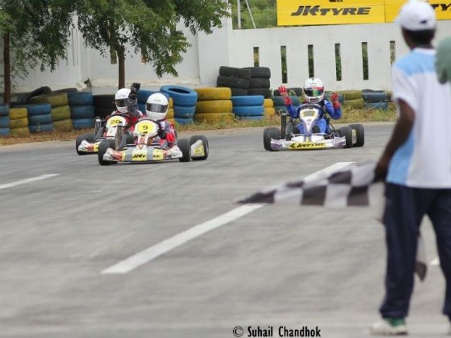 Pradyumna Danigod at Round 4 of the JK Tyre Rotax Max Karting Championship