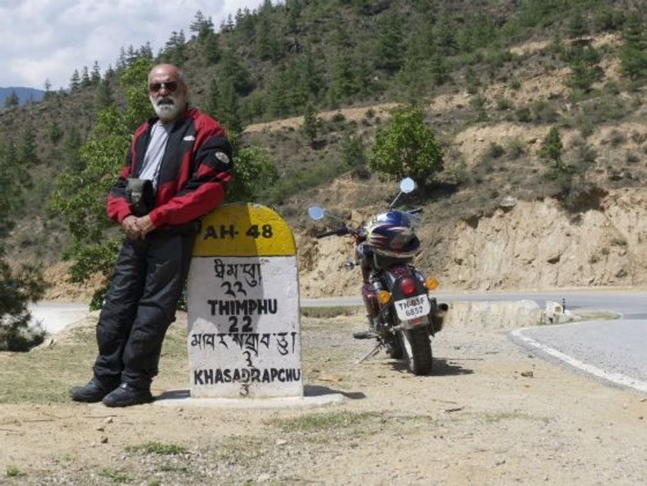 Navroze Contractor at the Royal Enfield Tour of Bhutan 2012