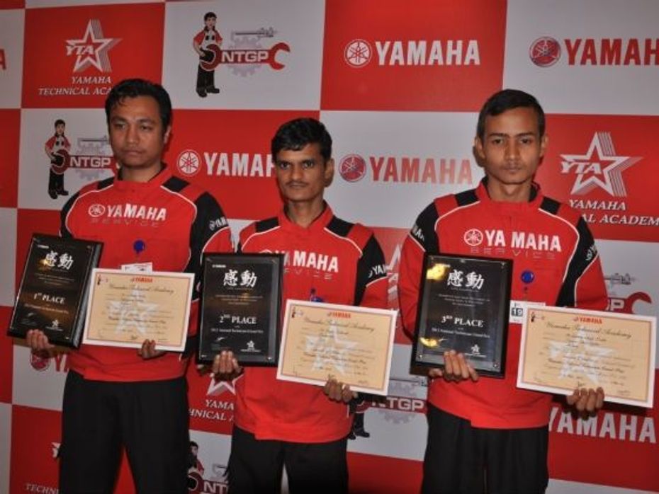 Winners of Yamaha National Technician Grand Prix 2012