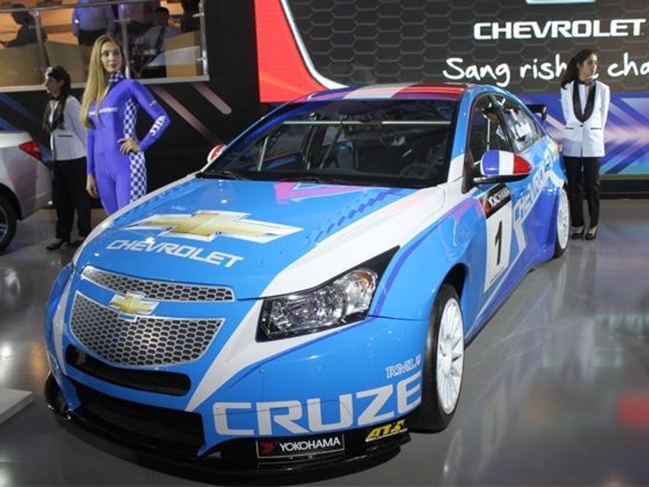 Chevrolet Cruze WTCC Cup Car at Delhi Auto Expo 2012