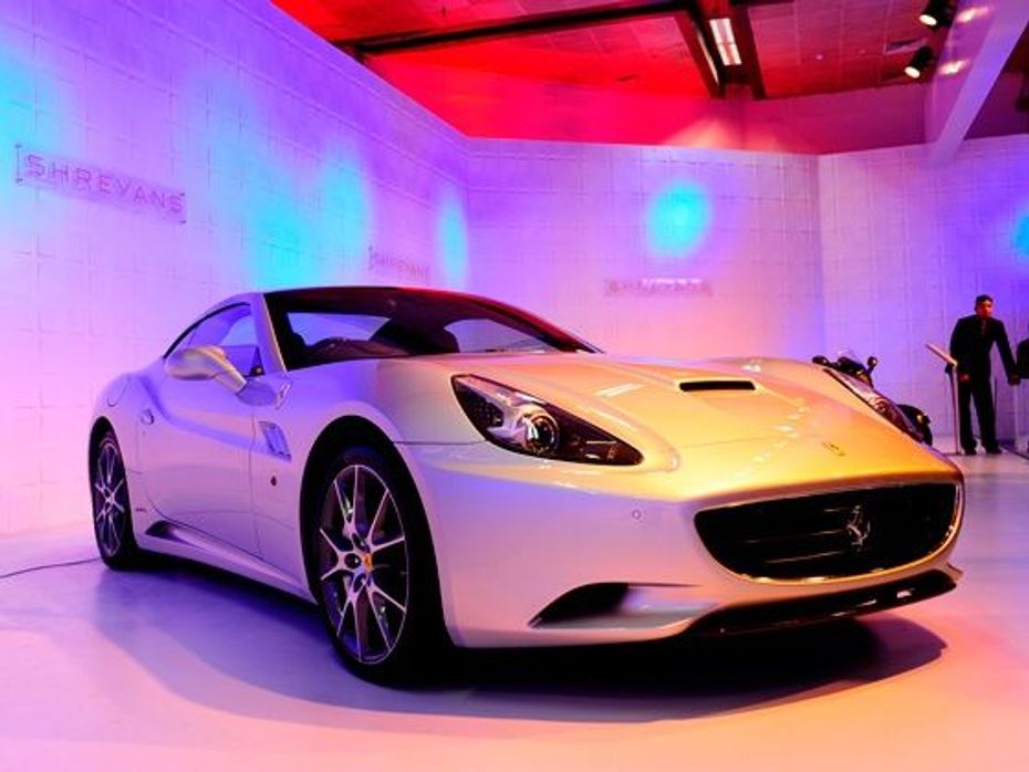 Ferrari California on display at the 2012 Auto Expo