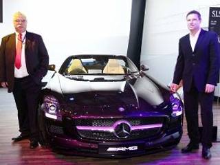 Mercedes-Benz unveils the new M-Class and the SLS AMG Roadster at the 2012 Delhi Auto Expo