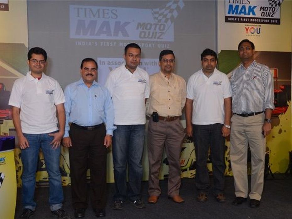 Contestants for the Times MAK Moto Quiz finals from Mumbai