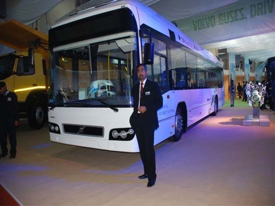 Volvo Hybrid and Multi-axle buses at Auto Expo