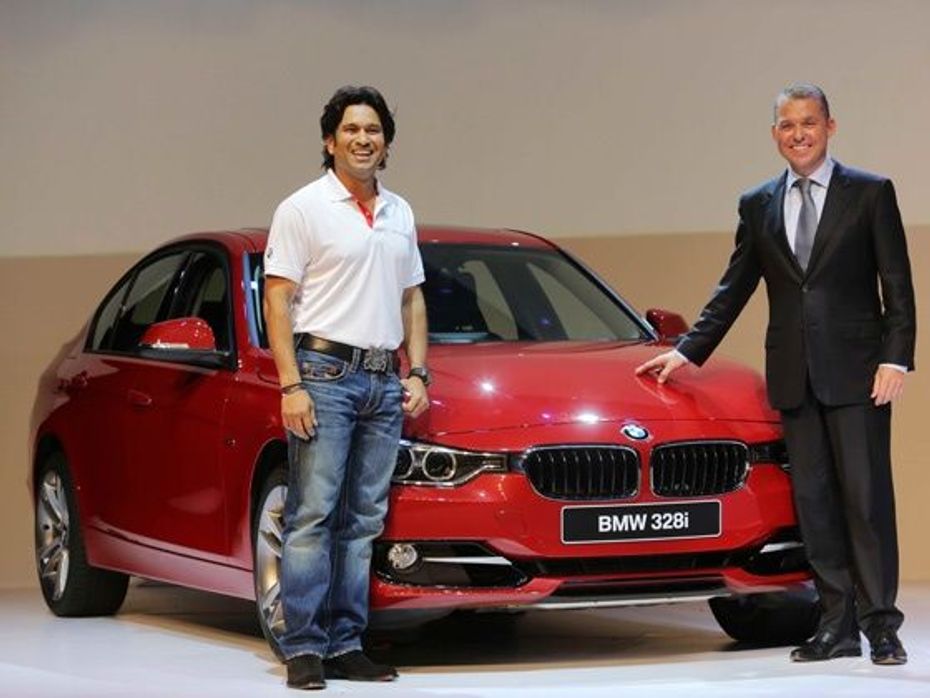 Sachin Tendulkar at the launch of the all new BMW 3 Series