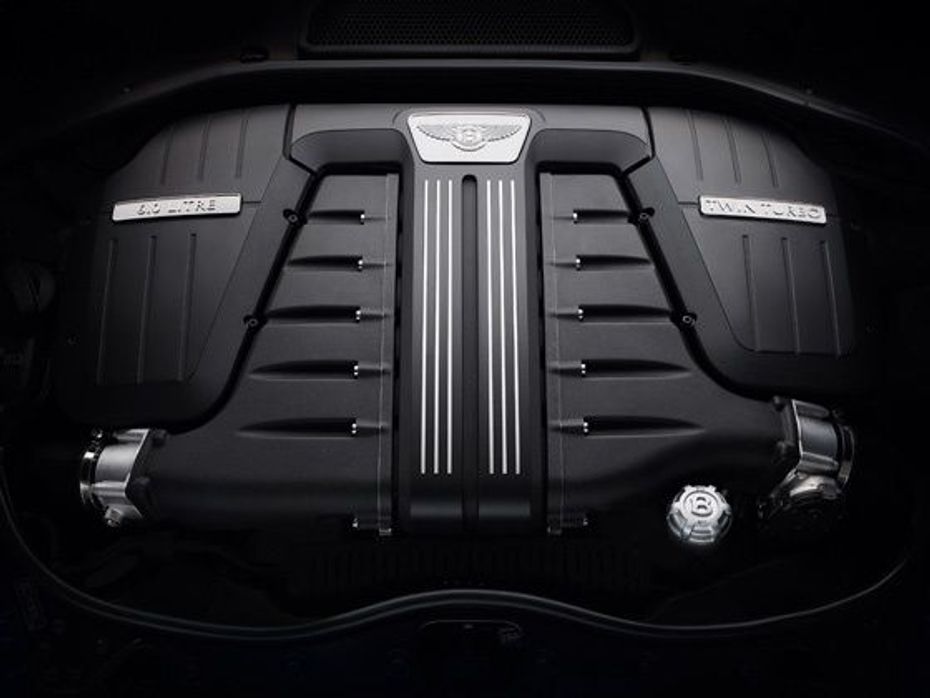 Bentleys unique 6-litre, 48-valve, four-cam, twin turbocharged W12 engine