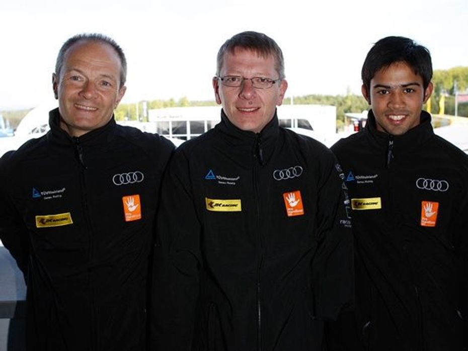 Aditya Patel with team at Nurburgring