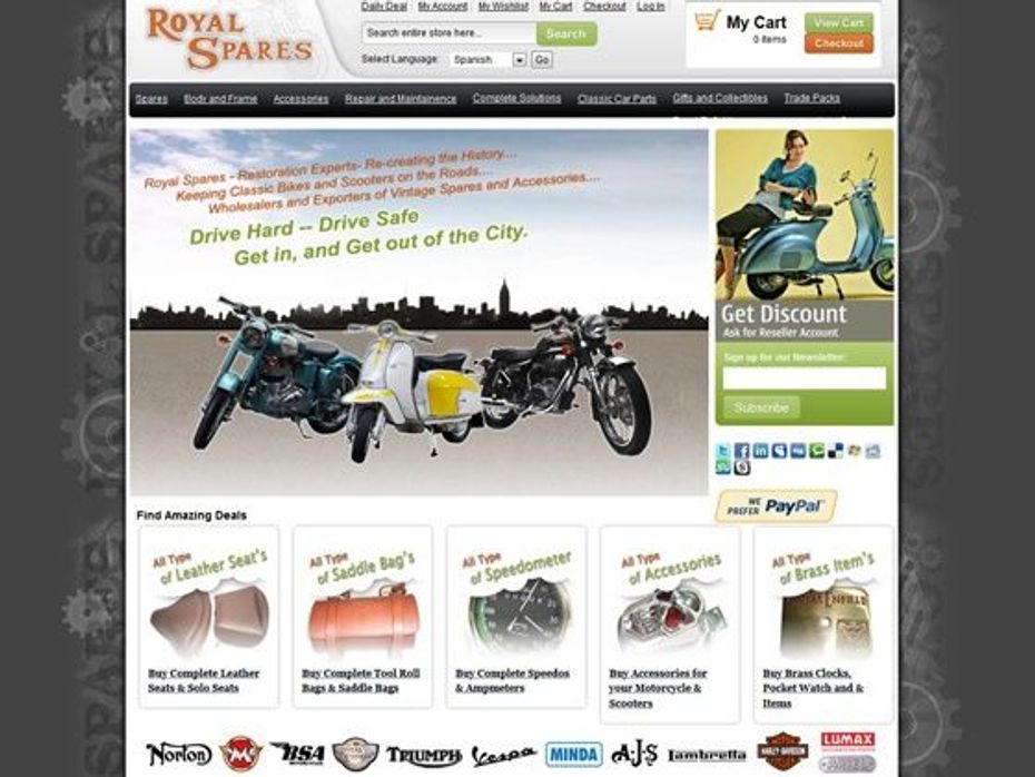 royalspares homepage
