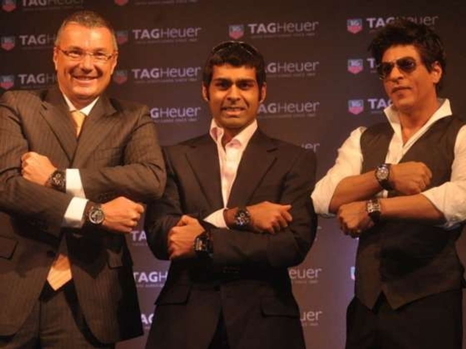 L to R - Jean Christophe, Karun Chandhok and Shah Rukh Khan