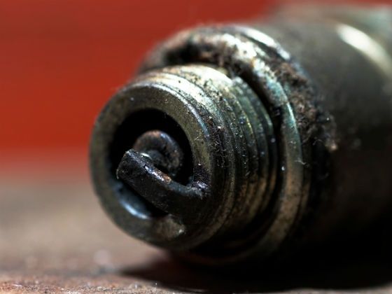 oil residue spark plug