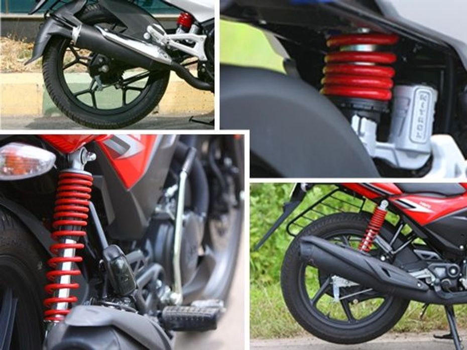 Bajaj Discover 125ST and the Hero Ignitor suspension and tyres