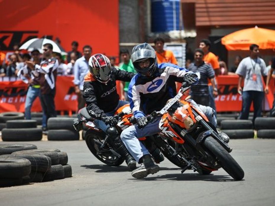 KTM Orange Day at the Downtown Racing track in Pune
