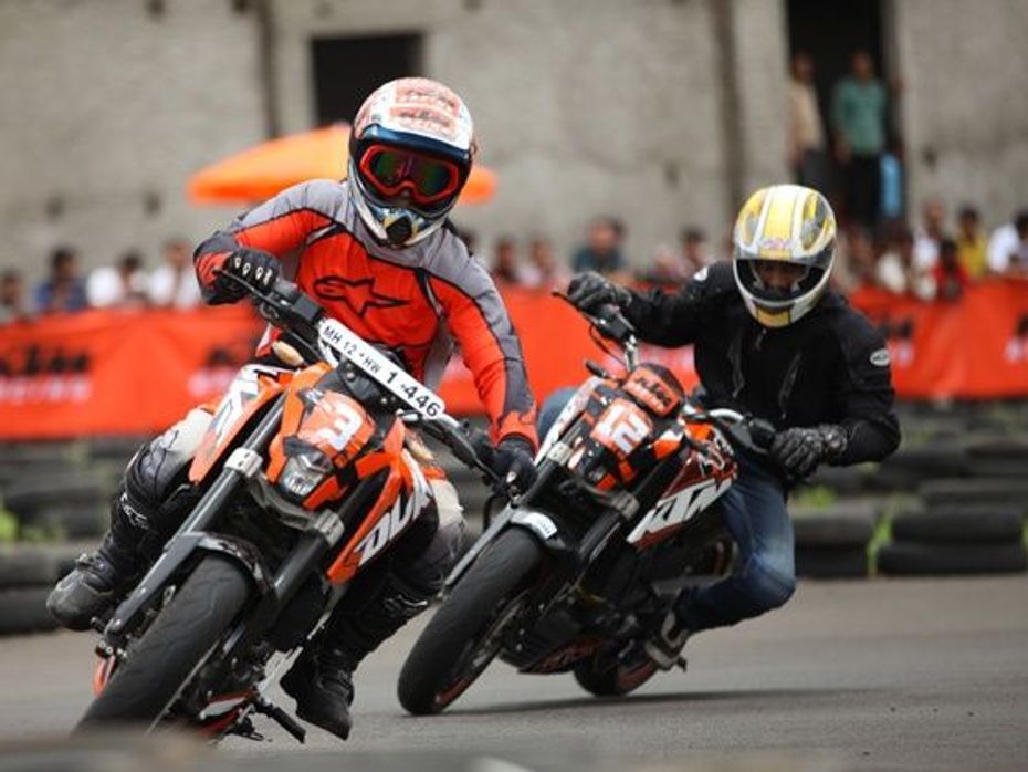 KTM Orange Day at the Downtown Racing track in Pune
