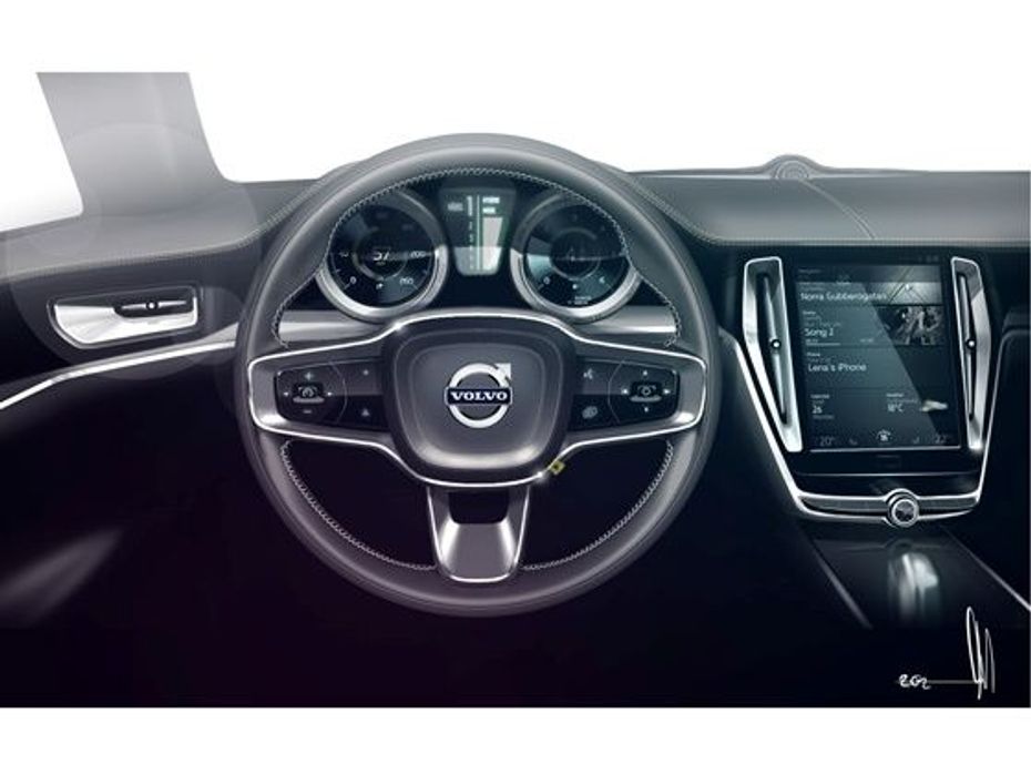 Volvo Concept Coupe interior design sketches
