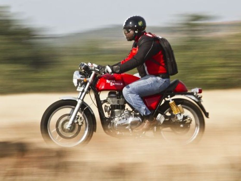 Royal Enfield Continental GT side action shot