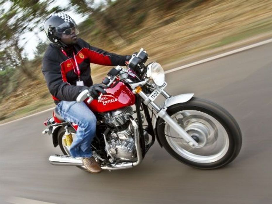 Royal Enfield Continental GT front action shot