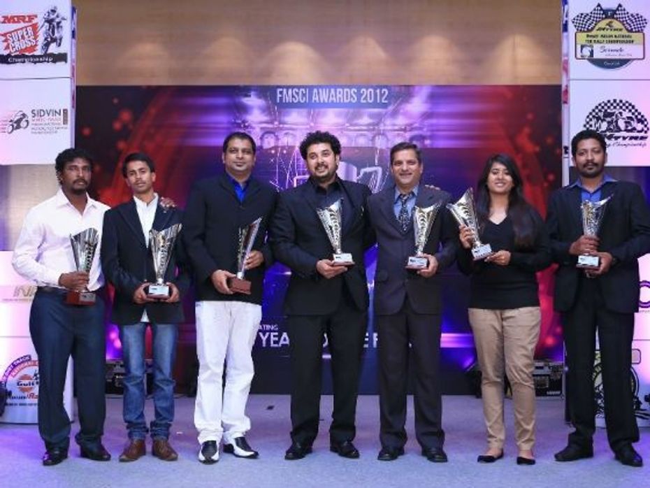 Winners of the first ever Indian National Autocross Championship at the FMSCI Awards