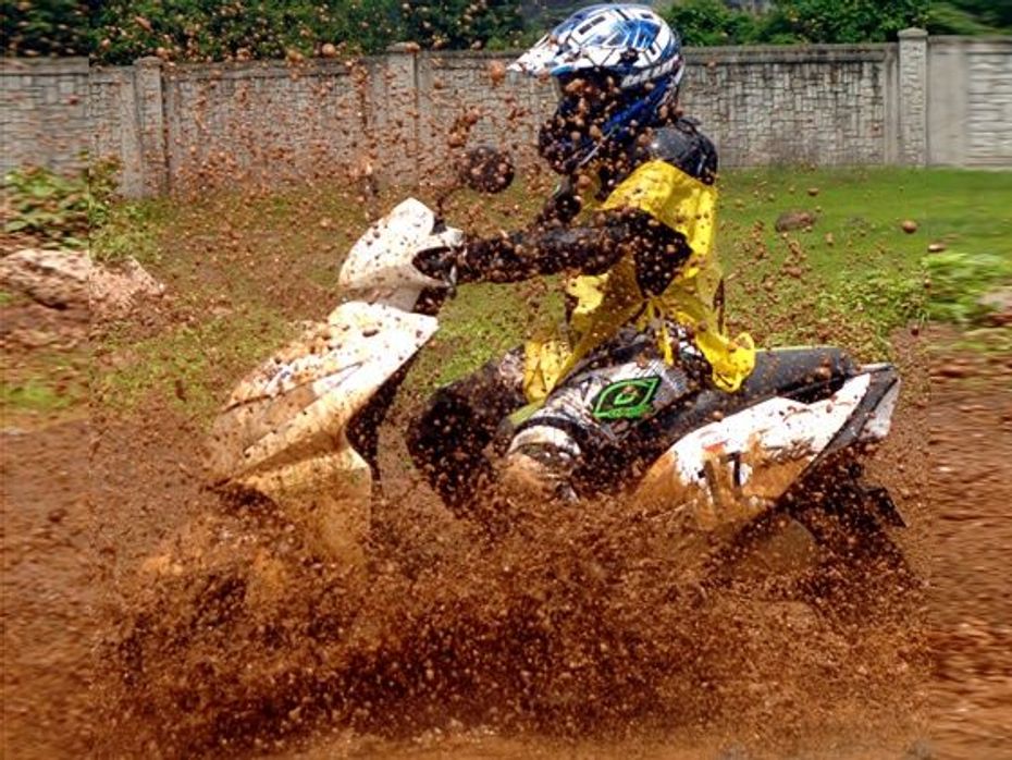 Loretta D Lomen in action at the 2013 Gulf Monsoon Scooter Rally
