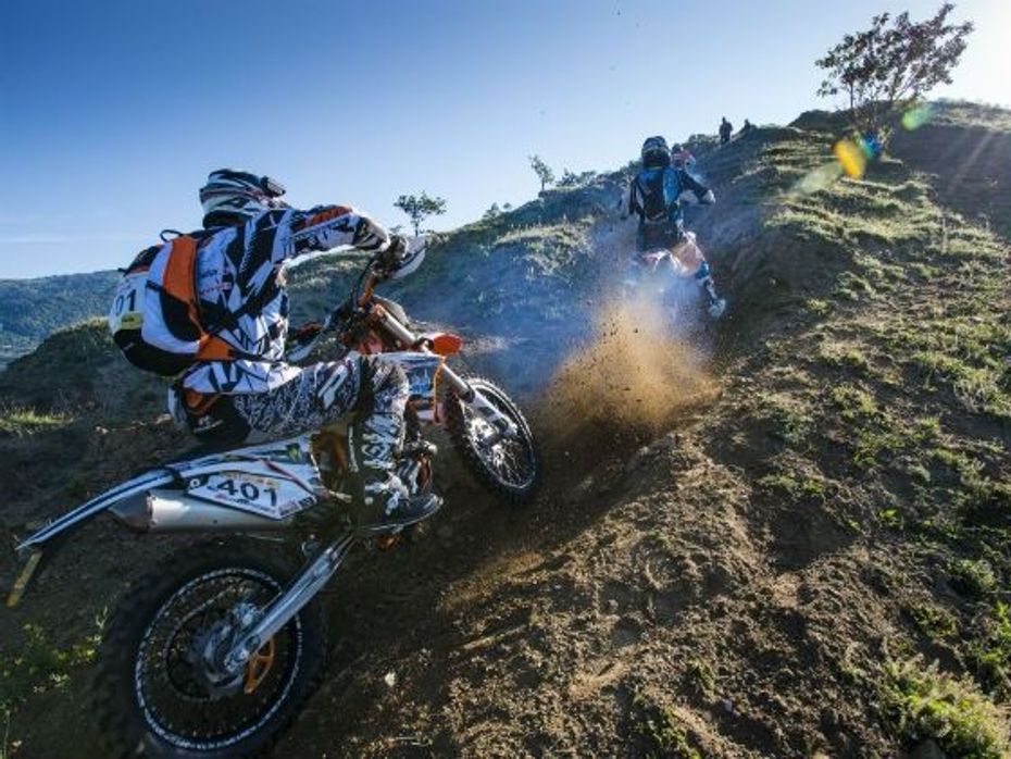 Rider in action at 2013 Red Bull Romaniacs