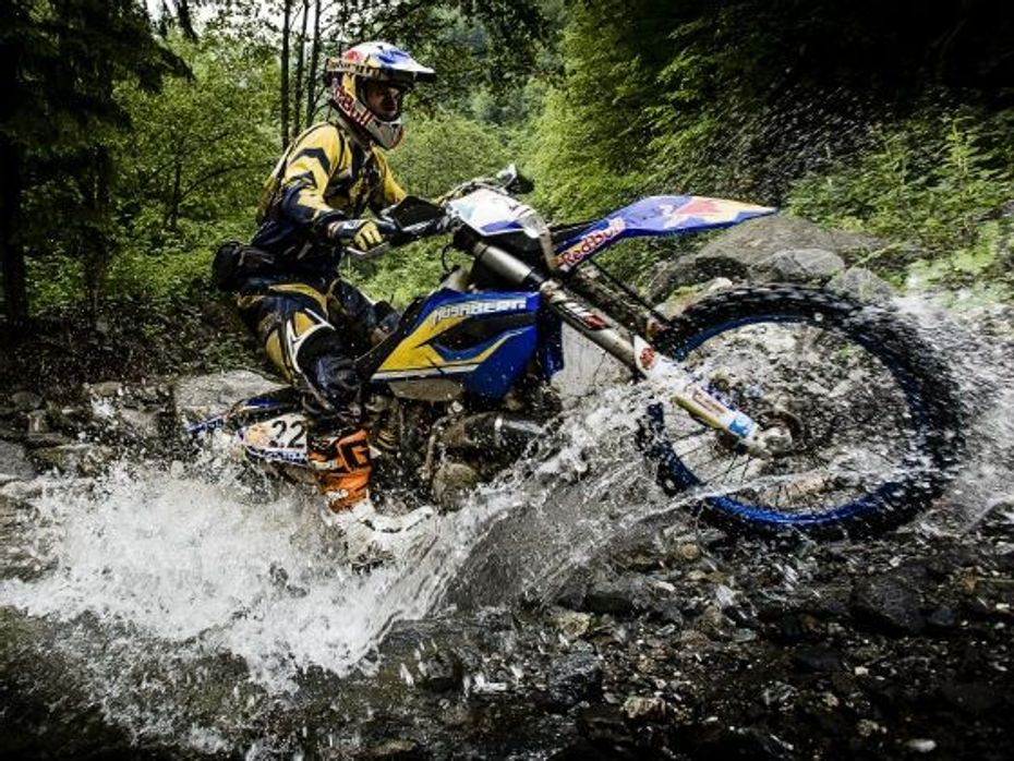 Rider in action at 2013 Red Bull Romaniacs