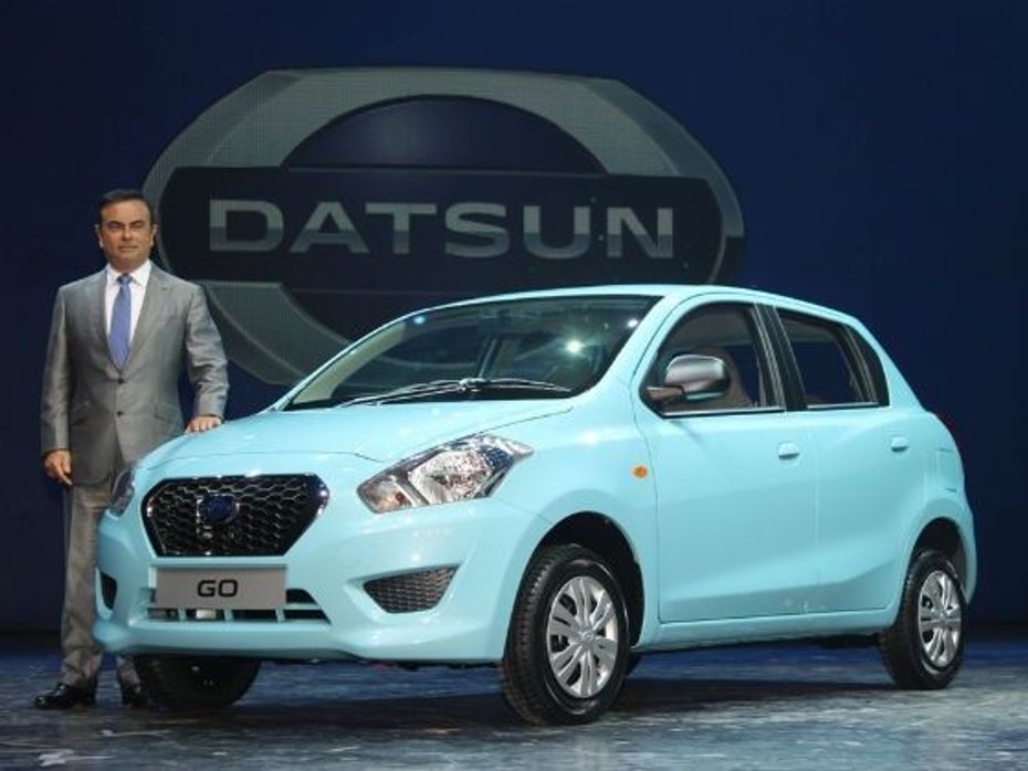 Carlos Ghosn, Nissan Motor President and CEO, at the unveiling of the Nissan GO in Delhi