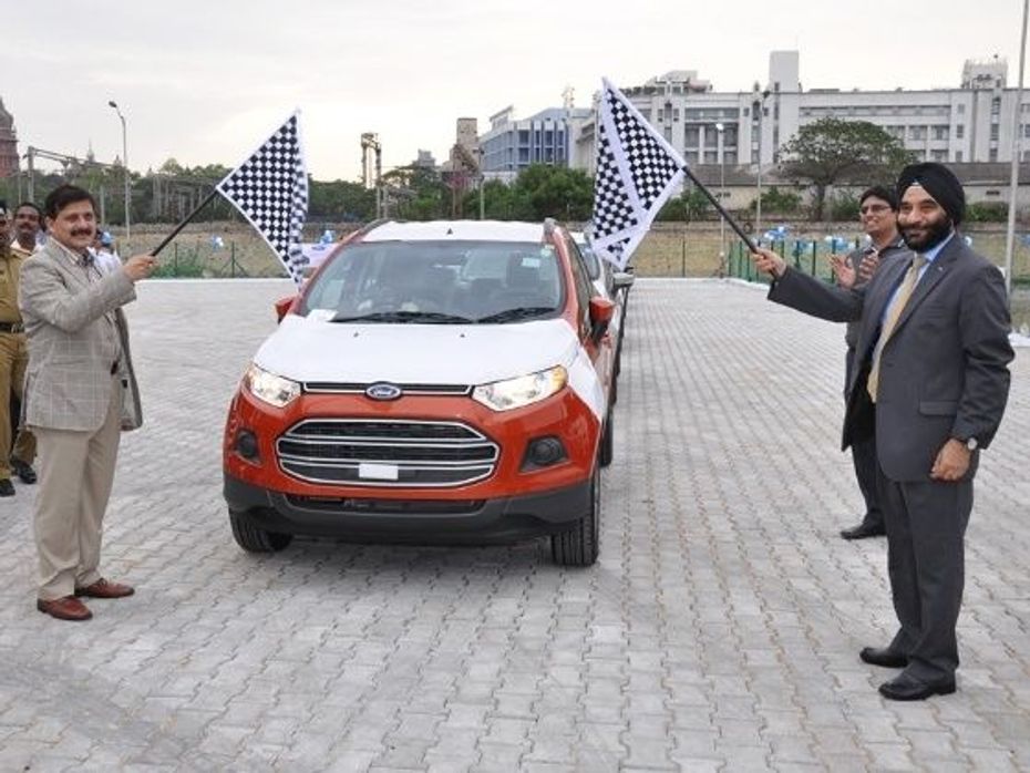 Ford India Chennai Port car parking yard flag off