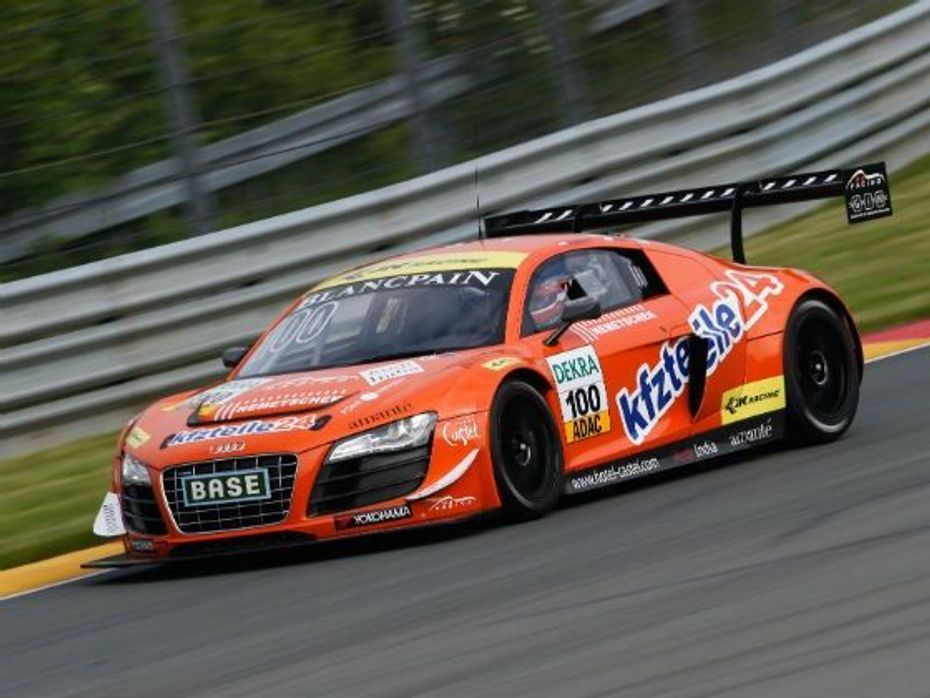 Aditya Patel in action at the Sachsenring round of the 2013 ADAC GT Masters