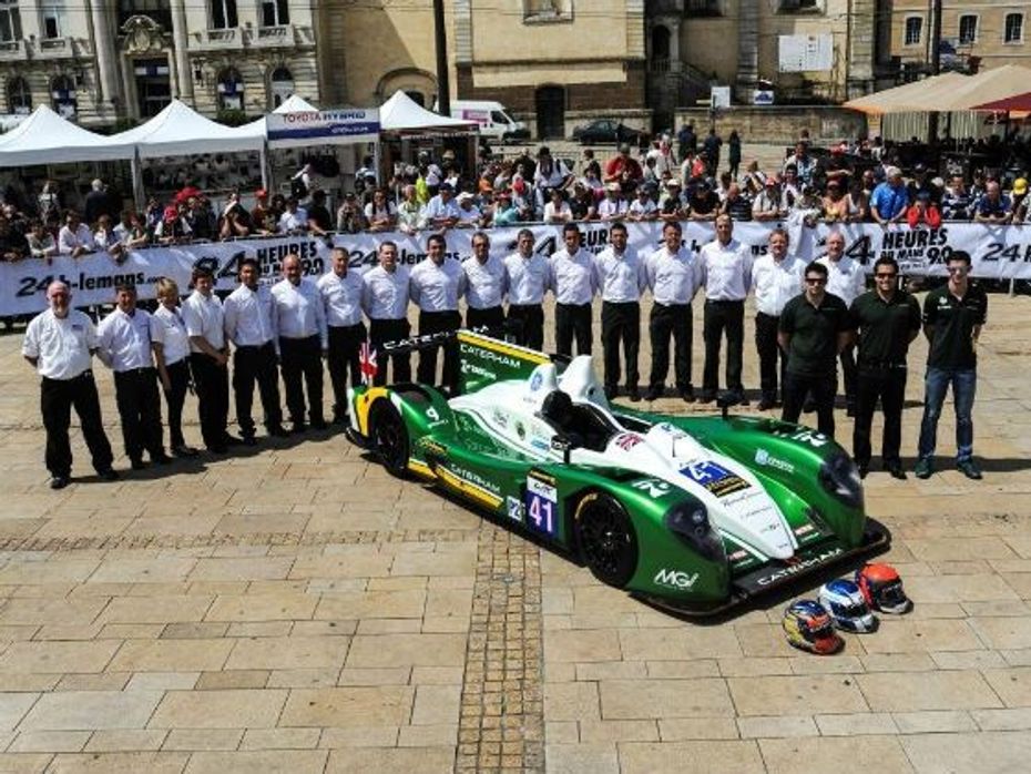 The Caterham Motorsport team at the La Sarthe circuit