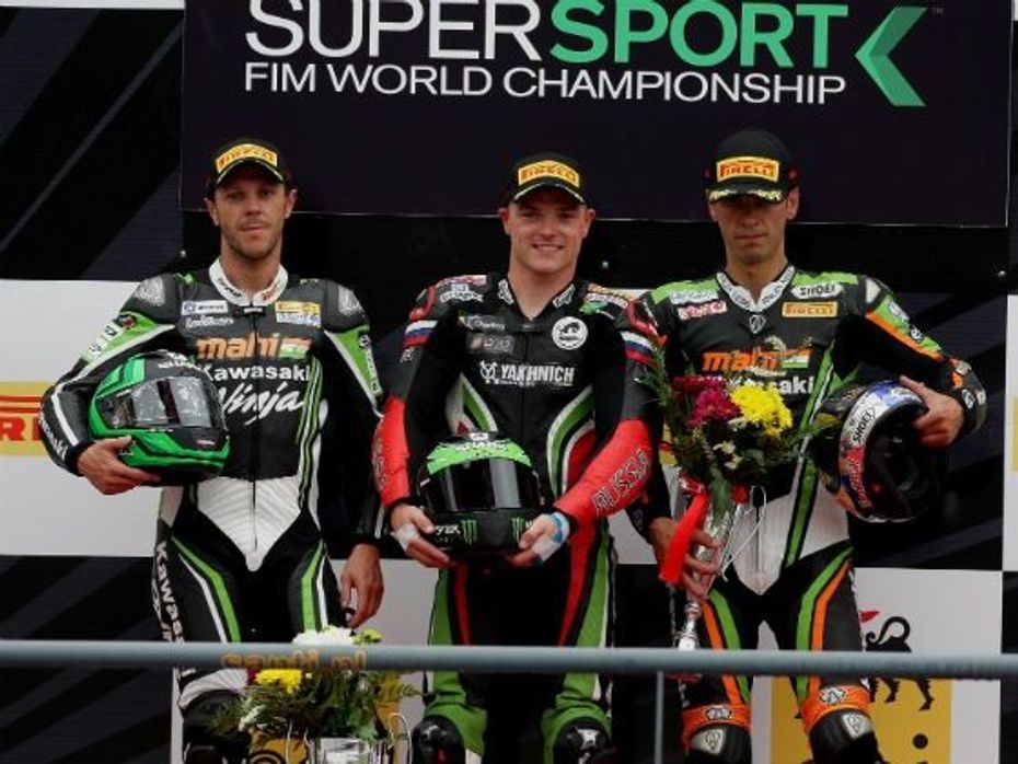 Podium finishers of World Superstock in Portugal