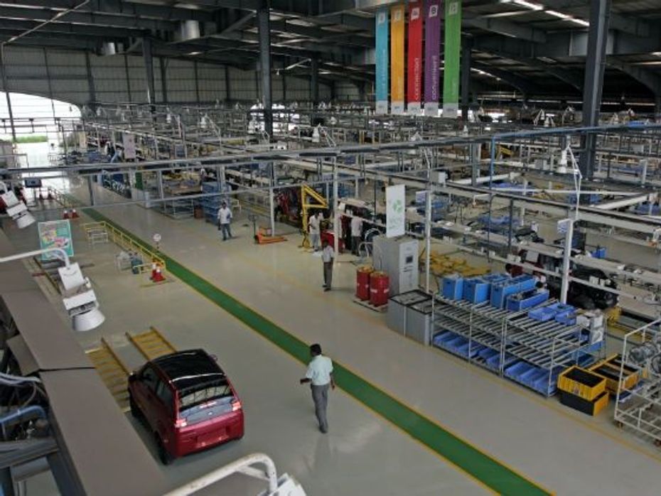Aerial shot of the e2o factory