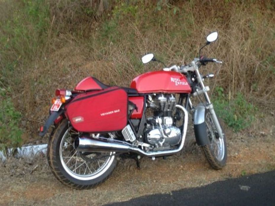 Rear shot of the Royal Enfield Continental GT