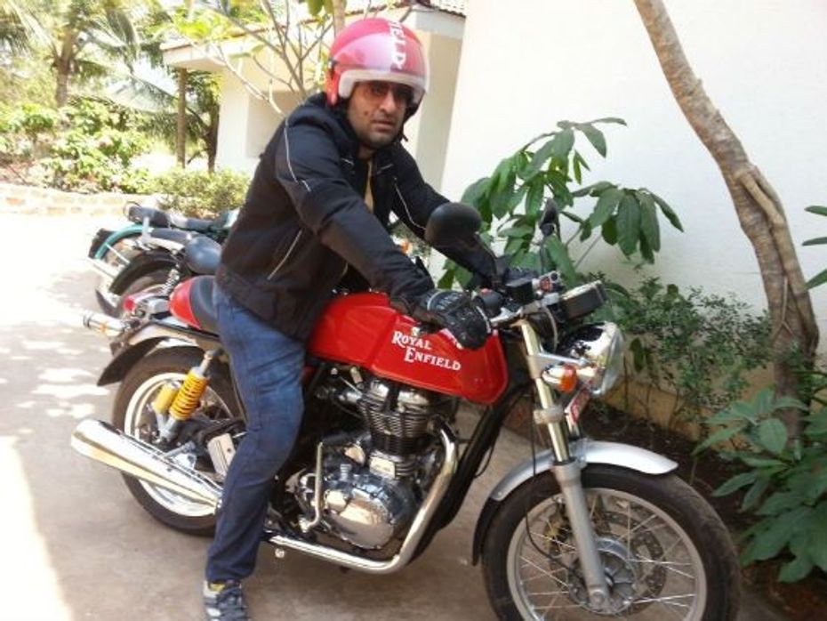 Siddhartha Lal, CEO of Eicher Motors aboard the Continental GT