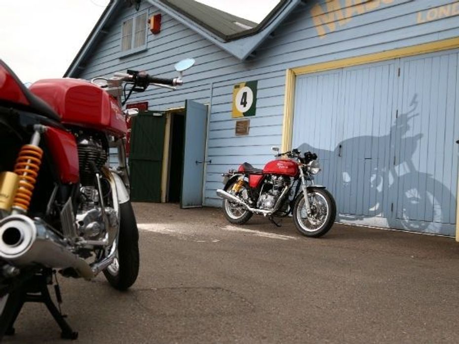 Royal Enfield Continental GT side and rear shot