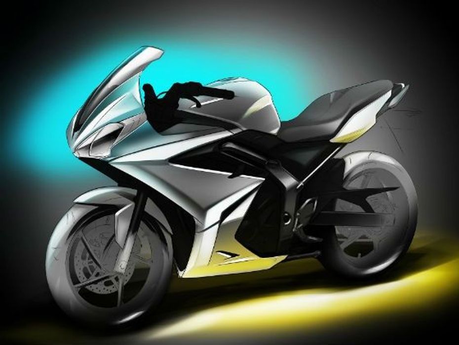 Triumph  250cc motorcycle sketch