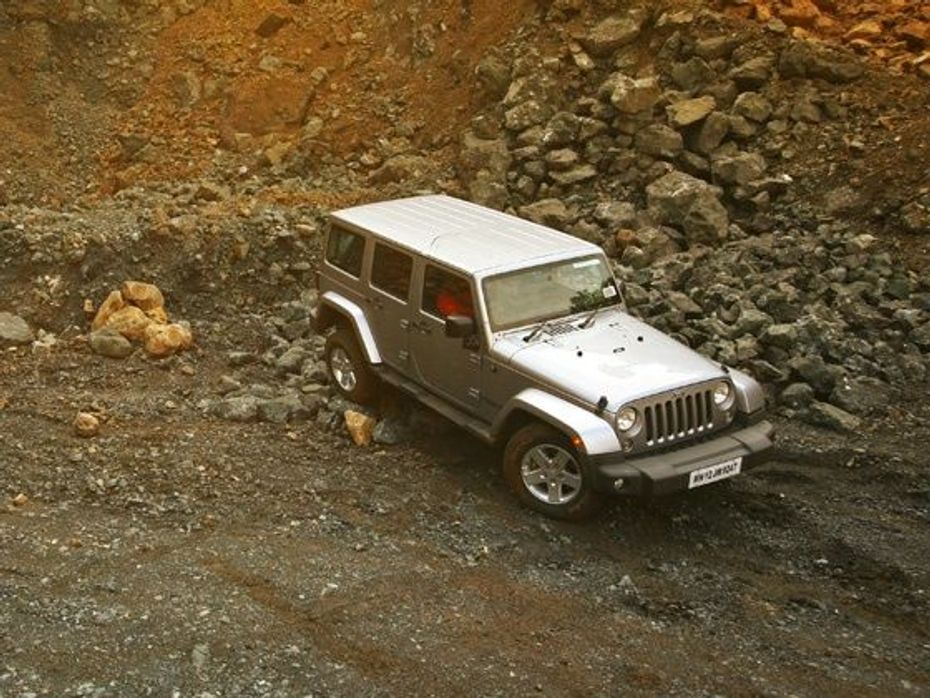Jeep Wrangler Sahara action pic