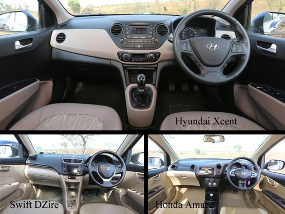 Hyundai Xcent, Dzire, Amaze interiors