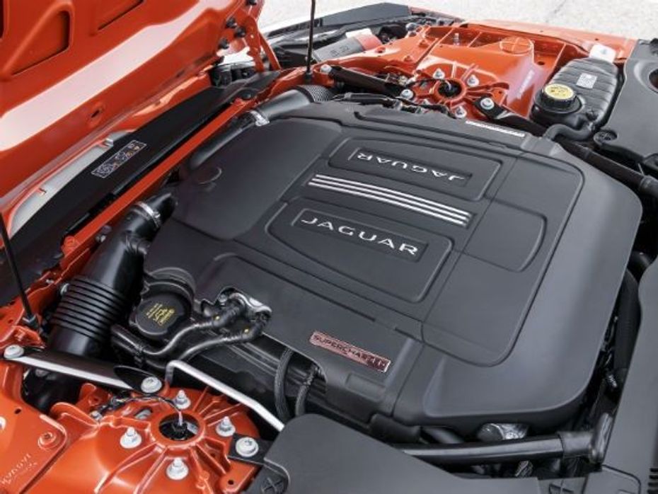 Jaguar F-Type R Coupe review engine shot