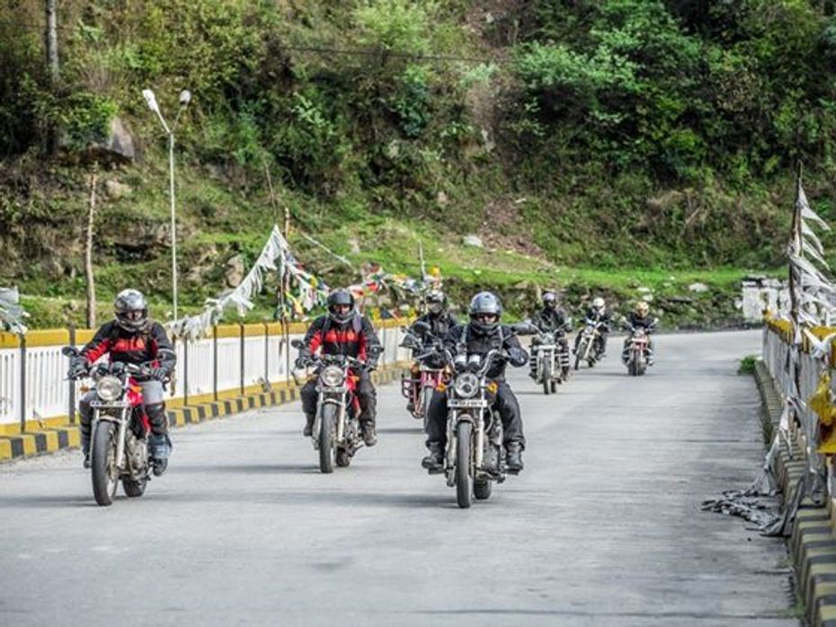 Riders in action  2014 Tour of Bhutan