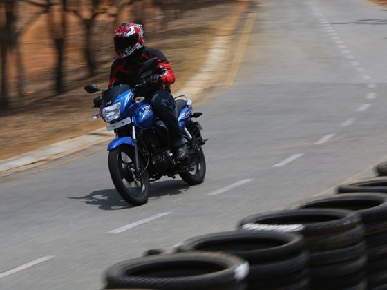 TVS Star City+ action shot TVS Star City+ action shot